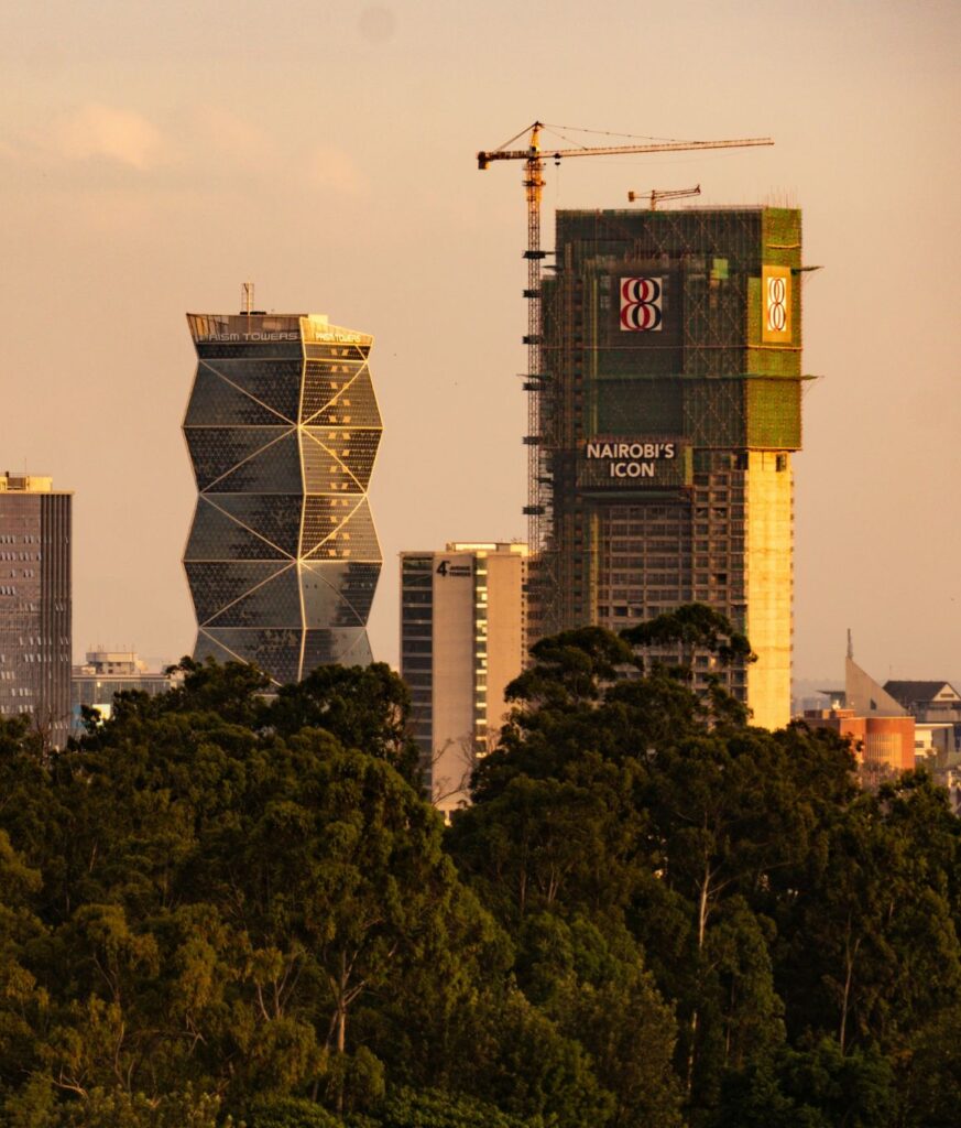A photo of the Nairobi skyline taken by Reggie B